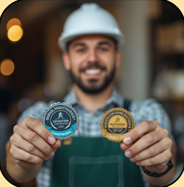 Smiling contractor ready to work
